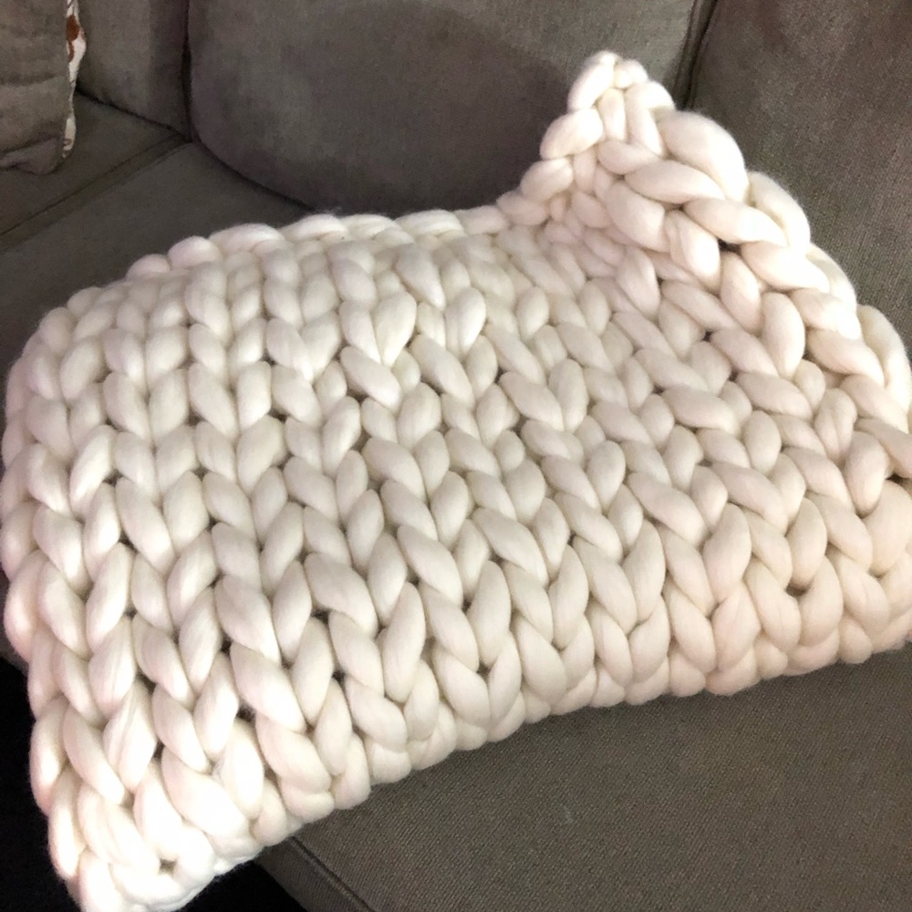 Super chunky MERINO wool handmade blanket